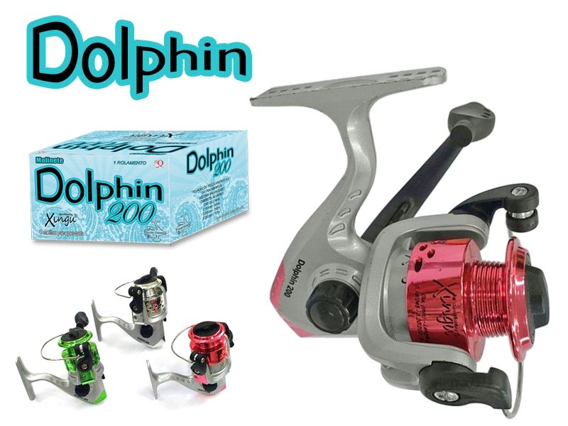型番：HTL-200-1BB-01-R Produtos - Molinetes - Molinete Dolphin carretel plastico 200 1BB