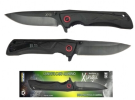 CANIVETE CB ALUMÍNIO, LÂMINA PRETA C/ PRESILHA